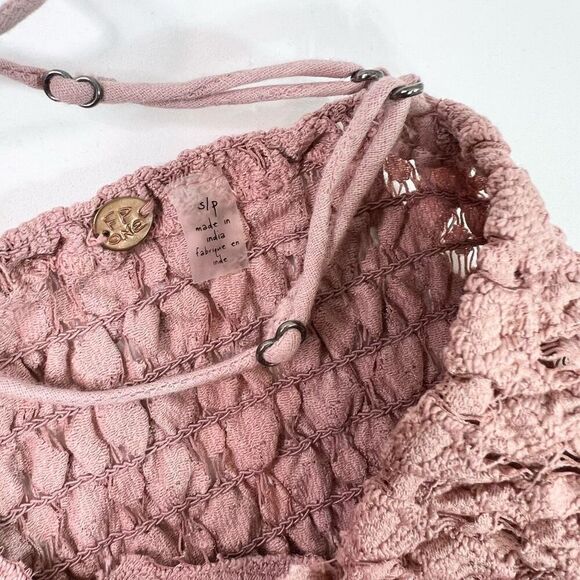 Free People Dress Womens Small Adella Lace Strappy Tiered Ruffle Slip NEW Pink - Picture 8 of 12